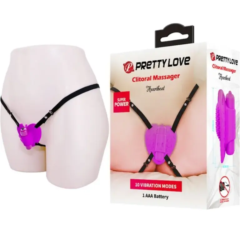 Pretty Love - Masajeador de clítoris Heartbeat morado
