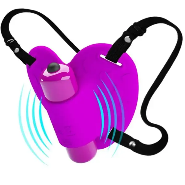 Pretty Love - Masajeador de clítoris Heartbeat morado - Imagen 3