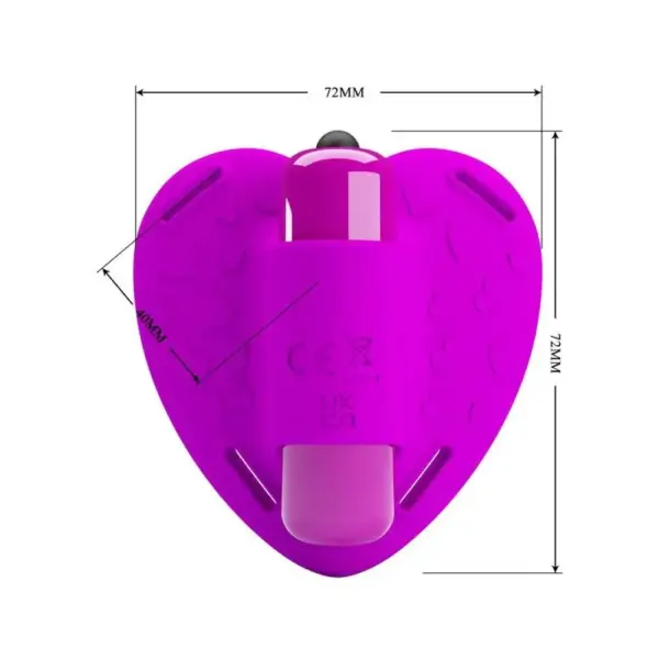 Pretty Love - Masajeador de clítoris Heartbeat morado - Imagen 5