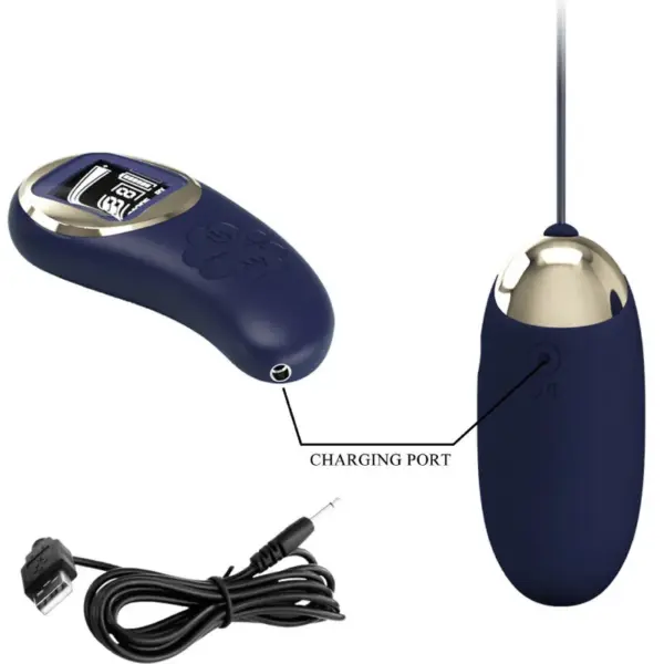 Pretty Love - Huevo vibrador control remoto azul - Imagen 5