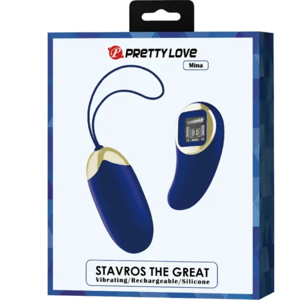 Pretty Love - Huevo vibrador control remoto azul - Imagen 6