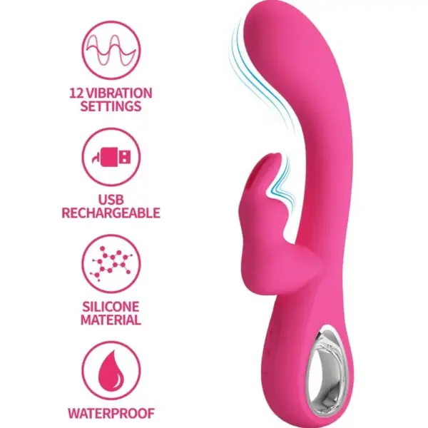 Pretty Love - Vibrador rabbit rosa con 12 vibraciones