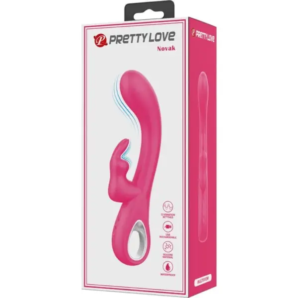 Pretty Love - Vibrador rabbit rosa con 12 vibraciones - Imagen 10