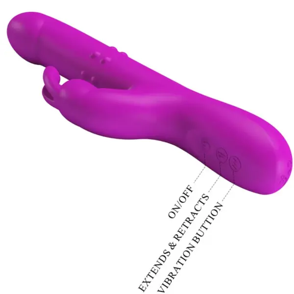 Pretty Love - Vibrador rabbit con rotación morado - Imagen 7