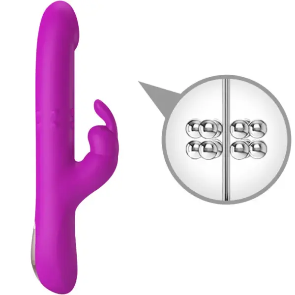 Pretty Love - Vibrador rabbit con rotación morado - Imagen 8