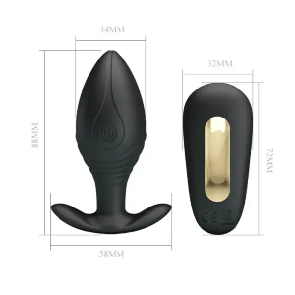 Pretty Love - Plug Anal Vibrador Recargable Negro - Imagen 8