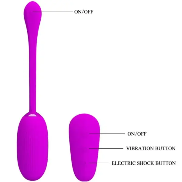 Pretty Love - Huevo vibrador y electroshock lila - Imagen 4