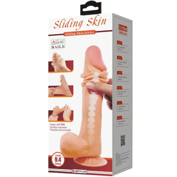 Pretty Love - Dildo realista con ventosa piel deslizante 24 cm - Imagen 6