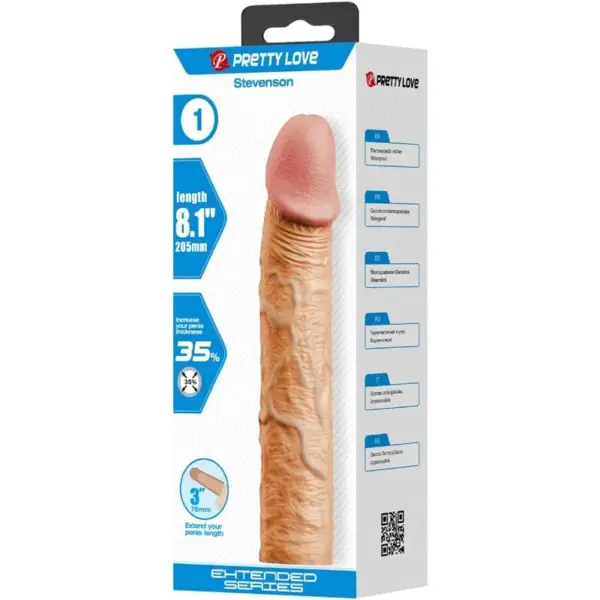 Pretty Love - Stevenson funda pene con extensión de 7.6 cm natural - Imagen 5