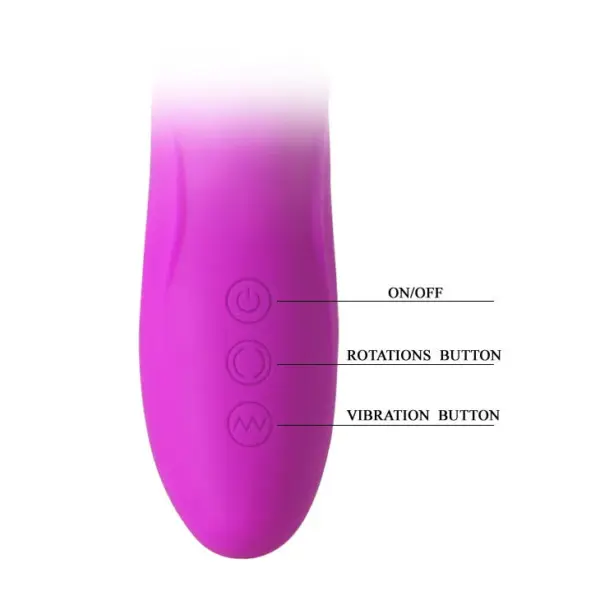Pretty Love - Vibrador rabbit con licking morado - Imagen 6