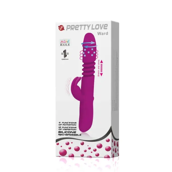 Pretty Love - Vibrador rabbit con licking morado - Imagen 8