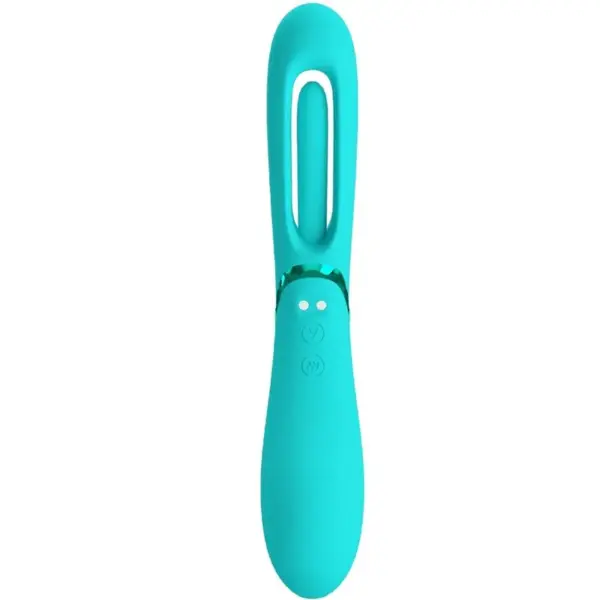 ROMANCE - Vibrador Punto G con Licking Azul - Imagen 2