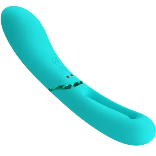 ROMANCE - Vibrador Punto G con Licking Azul - Imagen 4