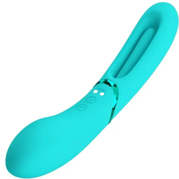 ROMANCE - Vibrador Punto G con Licking Azul - Imagen 5
