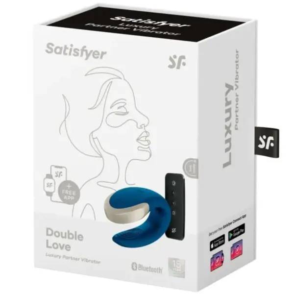 Satisfyer - App Double Love Vibrador Parejas Luxury Azul - Imagen 5