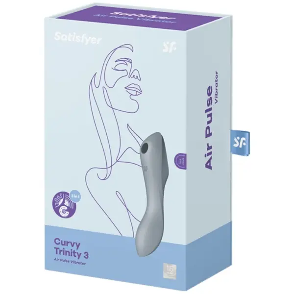Satisfyer - Curvy Trinity 3 Estimulador y Vibrador Gris - Imagen 3
