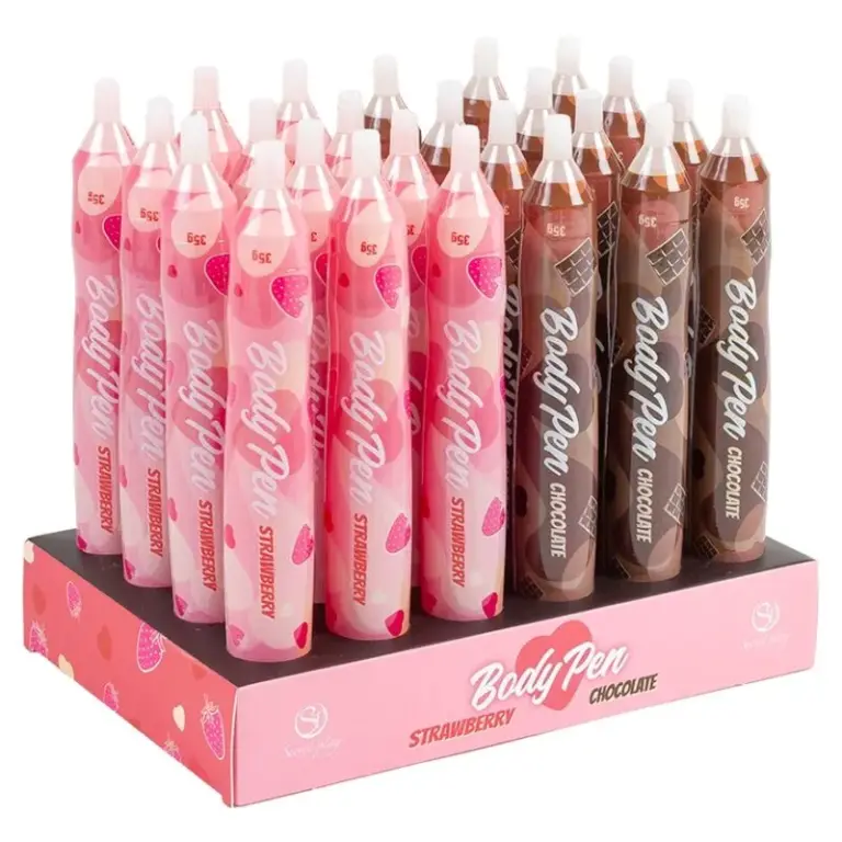 Secret Play - Expositor Body Pen 24 Unidades para Pintar el Cuerpo Comestible