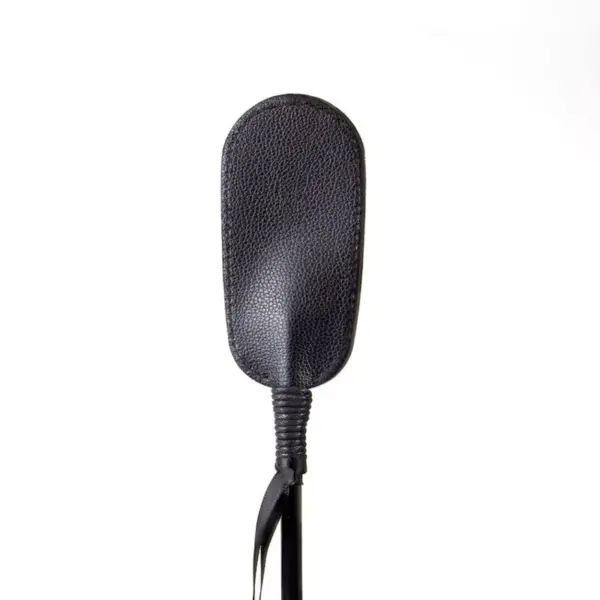 SECRET PLAY - Fusta negra de cuero vegano para experiencias BDSM