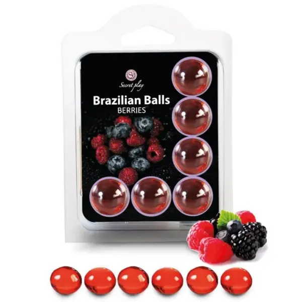 SECRETPLAY - Set de 6 Brazilian Balls Aroma Frutas del Bosque