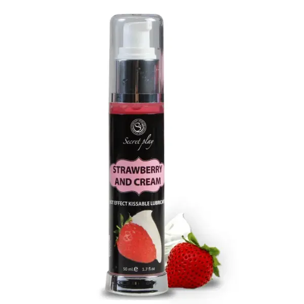 SECRETPLAY - Lubricante 2-1 Efecto Calor Fresa y Nata 50 ml