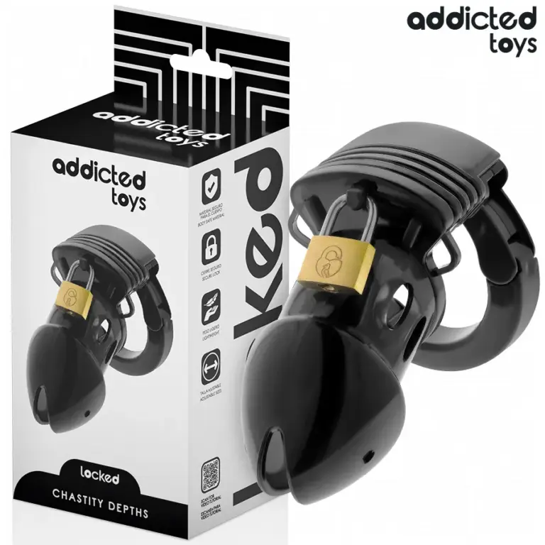 ADDICTED TOYS LOCKED - Jaula de castidad para pene 7,5 cm