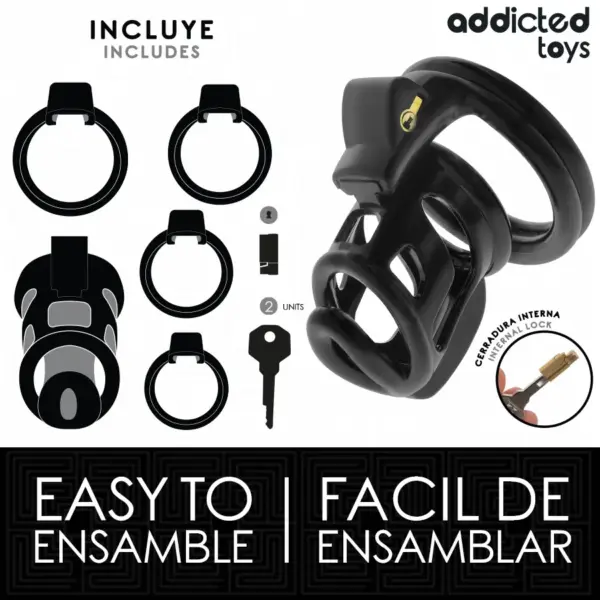ADDICTED TOYS LOCKED - Jaula para pene de silicona 8,5 cm - Imagen 4