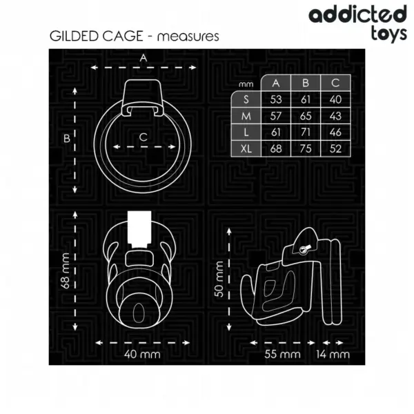 ADDICTED TOYS LOCKED - Jaula para pene de silicona 8,5 cm - Imagen 5