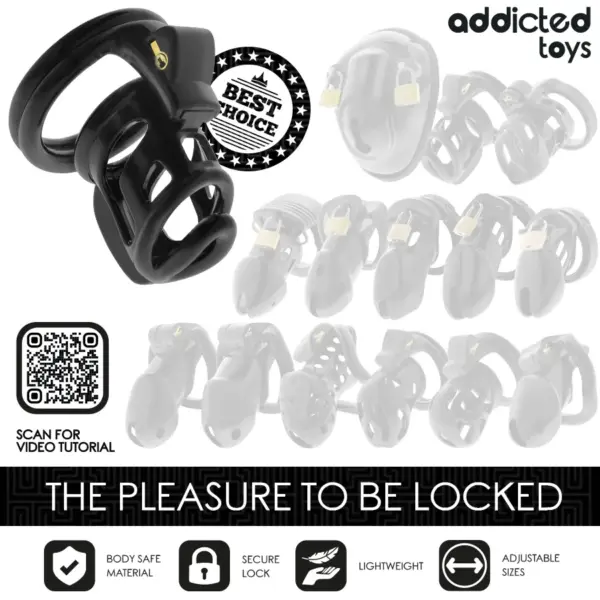 ADDICTED TOYS LOCKED - Jaula para pene de silicona 8,5 cm - Imagen 7