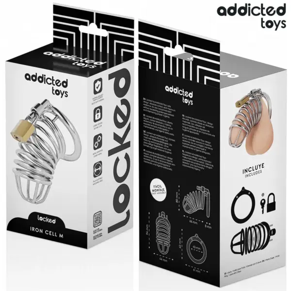 ADDICTED TOYS LOCKED - Jaula para pene de metal talla M - Imagen 6
