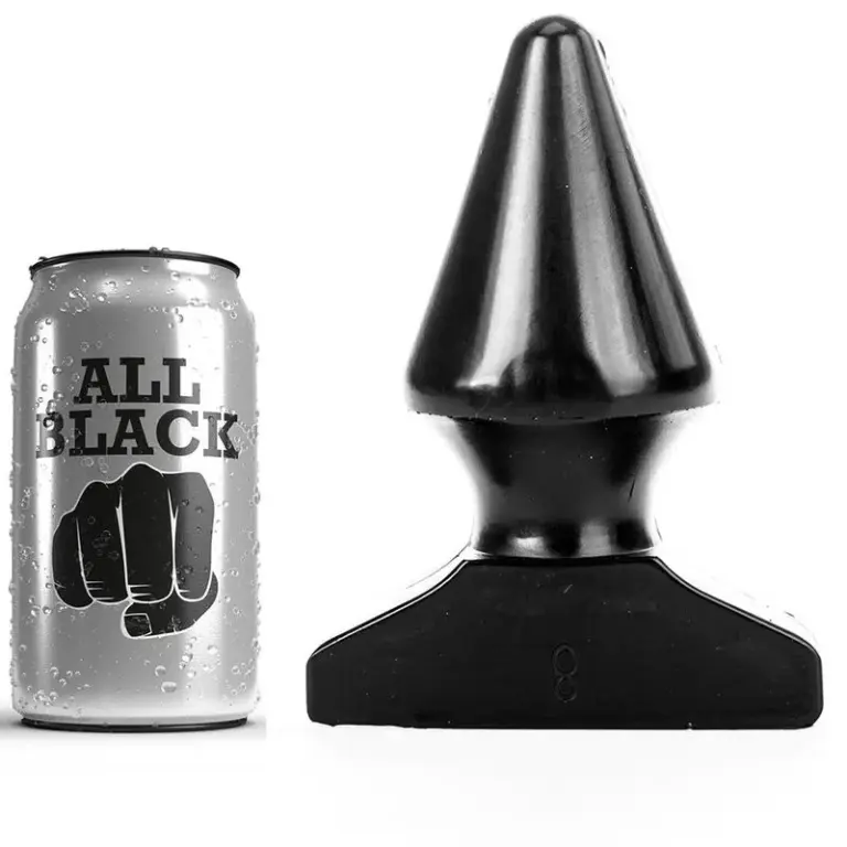 ALL BLACK - Buttplug Anal de 17 cm para el Placer Total