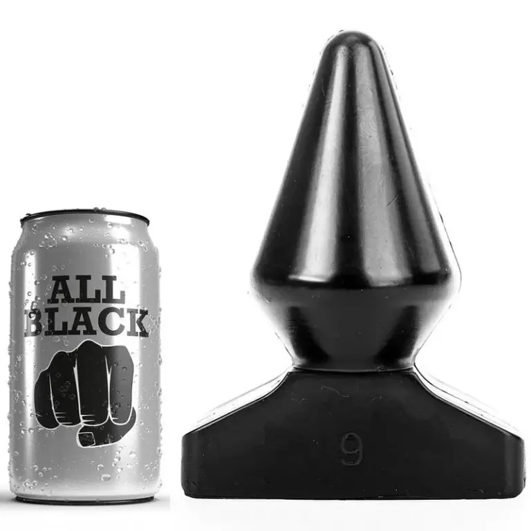 ALL BLACK - Buttplug anal de 18,5 cm para un placer inigualable