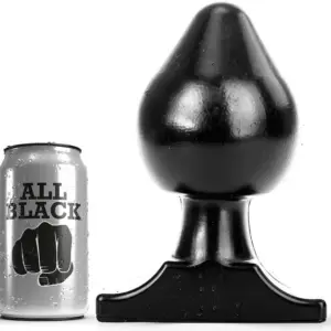 ALL BLACK - Buttplug anal de 19 cm para una experiencia única