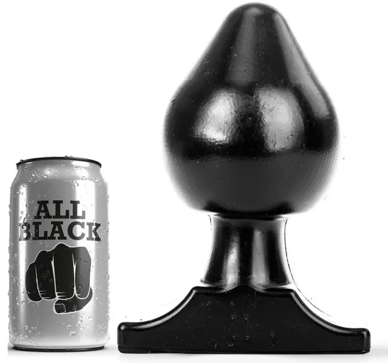 ALL BLACK - Buttplug anal de 19 cm para una experiencia única