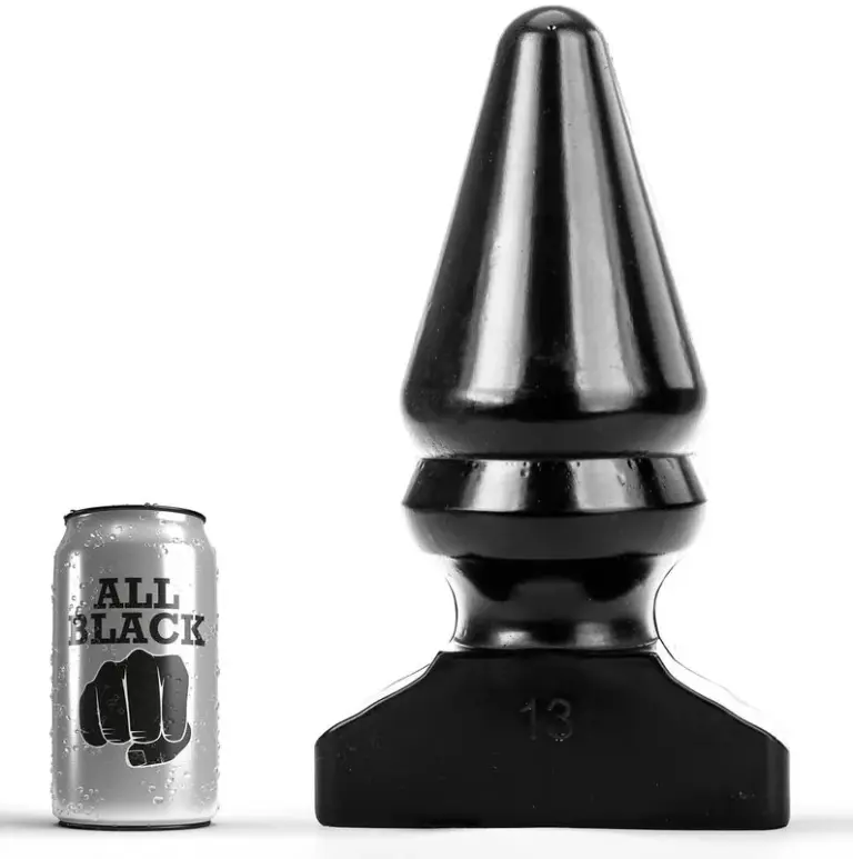 ALL BLACK - Buttplug anal de 28,5 cm para placer intenso
