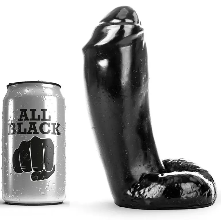 ALL BLACK - Dildo Realístico 18 cm para Placer Sin Límites