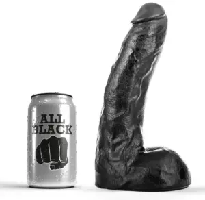 ALL BLACK - DONG 22 CM: Dildo Suave y Flexible para Placer Óptimo