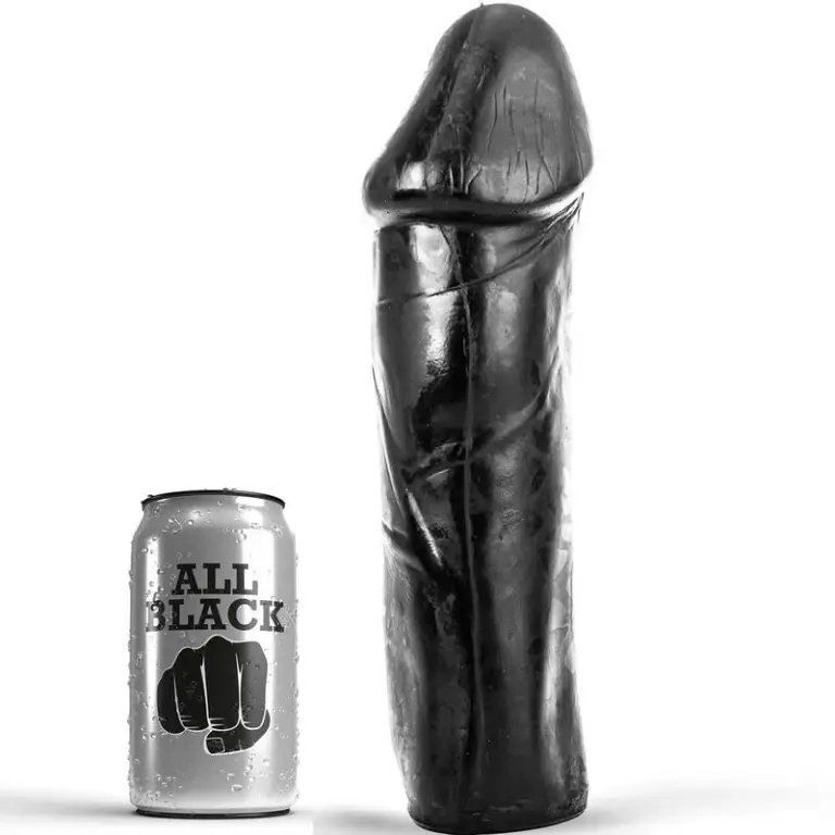 ALL BLACK - Dong 28 cm sin testículos para un placer sin límites