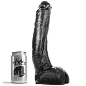 ALL BLACK - Dong curvado de 29 cm para un placer inigualable