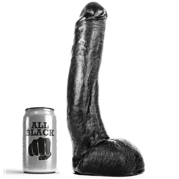 ALL BLACK - Dong curvado de 29 cm para un placer inigualable