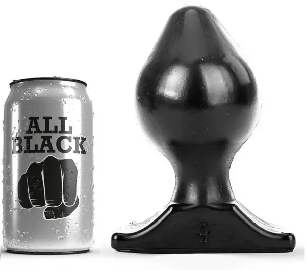 ALL BLACK - Plug Anal de 16,5 cm para Placer Seguro y Confortable