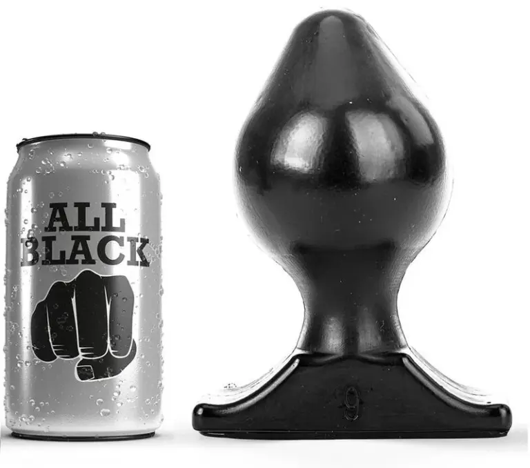 ALL BLACK - Plug Anal de 16,5 cm para Placer Seguro y Confortable