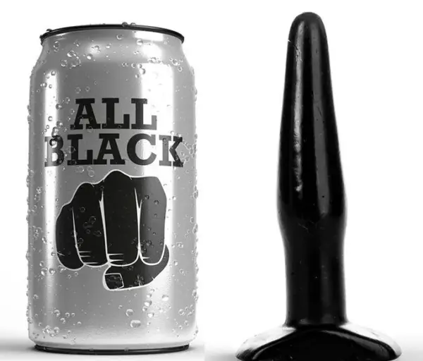 ALL BLACK - Plug Negro 11 cm para Placer Anal