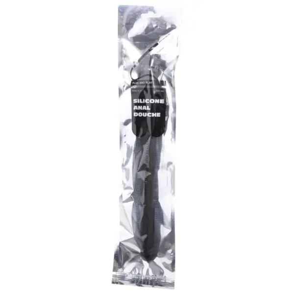 ALL BLACK - Ducha anal de silicona flexible de 27 cm - Imagen 2
