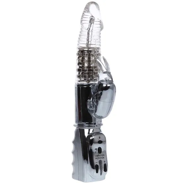 BAILE - Amour Missile Rotador Transparente 26.5 cm - Vibrador Multifuncional