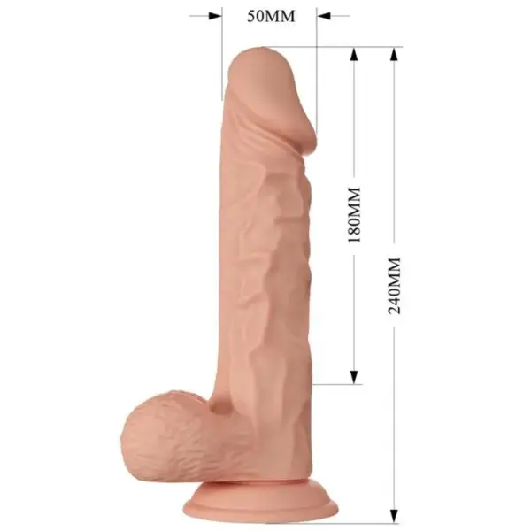 BAILE - Beautiful Encounter Buraq Dildo Realístico Flexible 24 cm Natural - Imagen 6