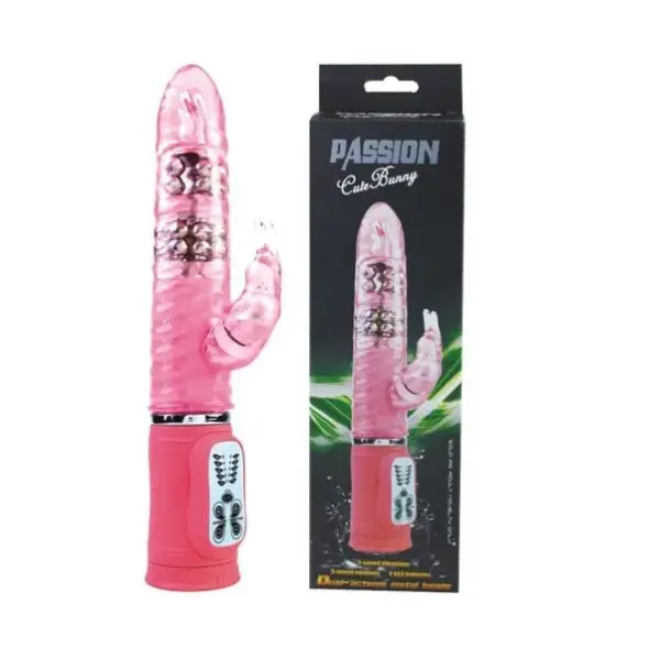 Cute Passion Bunny Rampante 10F - Vibrador Rosa con Estimulador Clitoriano - Imagen 5