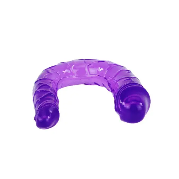 BAILE - DILDO DOBLE EN GELATINA FLEXIBLE LILA - Imagen 3