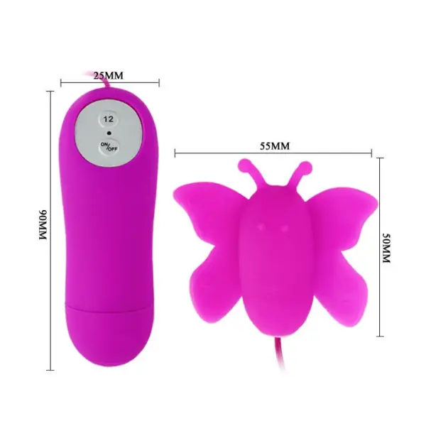Baile - Estimulador de Clítoris Mariposa Love Eggs 12 Velocidades Lila Control Remoto - Imagen 4