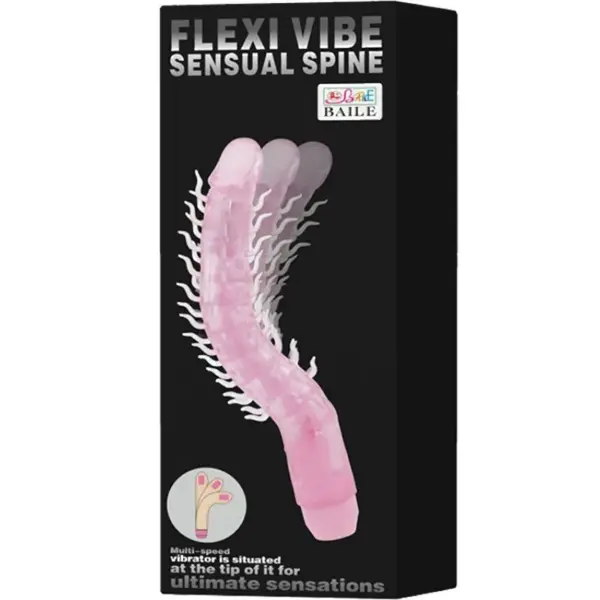 Flexi Vibe - Dildo vibrador flexible lila de 23.5 cm para el placer definitivo - Imagen 2
