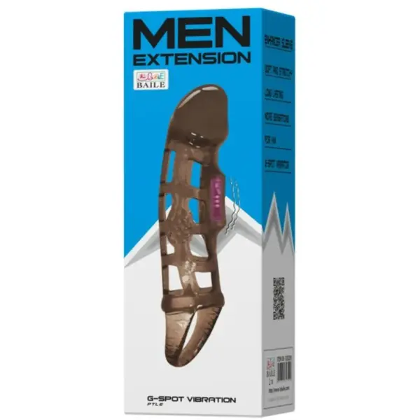 Baile - Funda extensora pene con vibración y strap 13.5 cm - Imagen 2